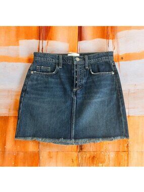 CURRENT ELLIOTT Button Fly Denim Skirt Size 25